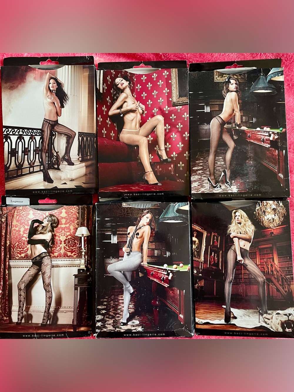 BACI 6 Pairs Sexy Fishnets Stockings Pantyhose OS NWT
